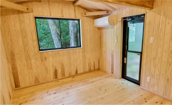 A spacious guest room of over 20 square meters