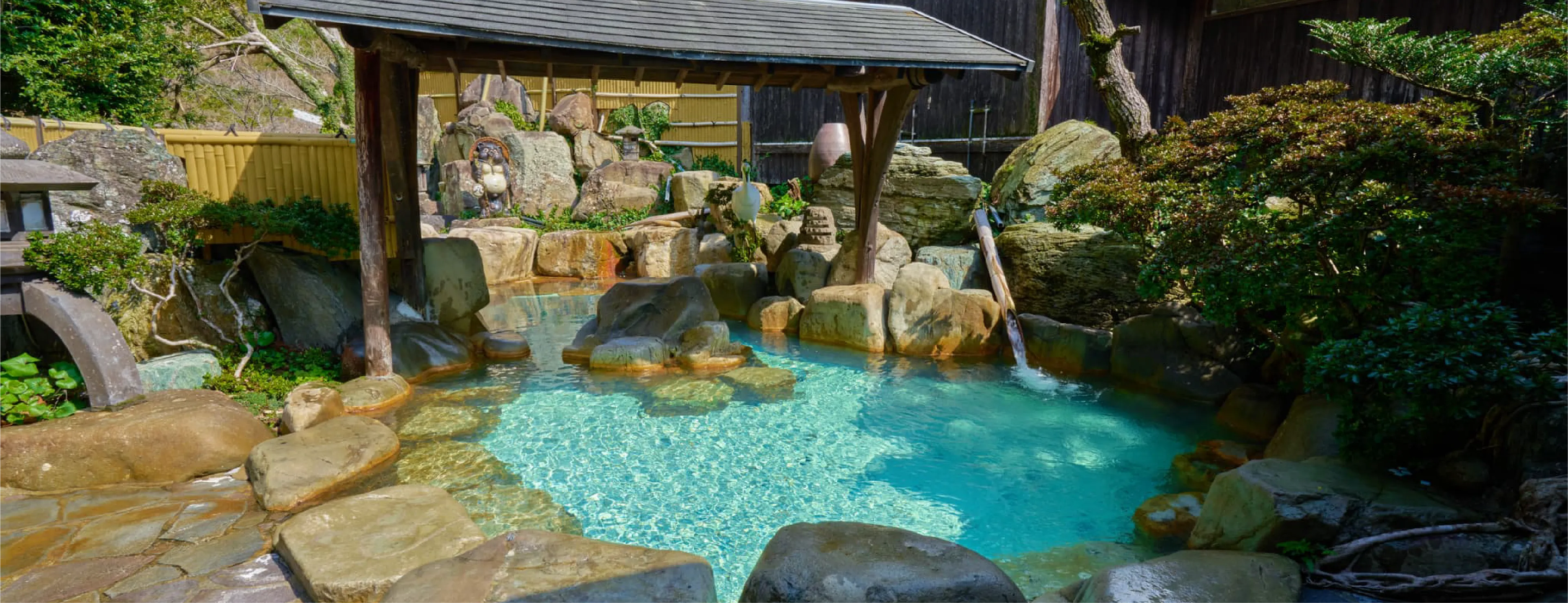 Natural flowing hot spring